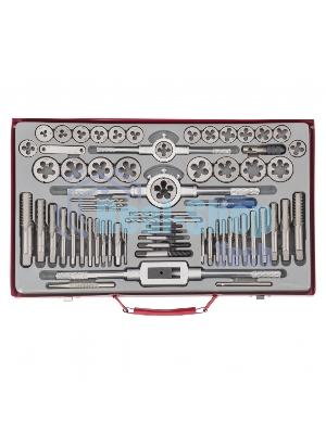 Набор метчиков и плашек Matrix М2-М20, 65 шт., метал. кейс