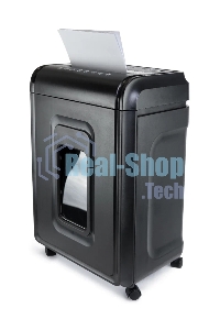 Шредер Heleos УМ32-4 черный/серебристый (секр.P-4) фрагменты 28лист. 32лтр. скрепки скобы пл.карты CD