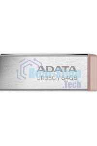 Флешка USB ADATA UR350 (UR350-64G-RSR/BG), 64Gb, USB 3.2, R/W 100/15, серебристый/коричневый