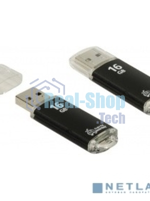 Флешка USB Smartbuy V-Cut Black (SB16GBVC-K), 16Gb, USB 2.0, R/W 20/10 , черный