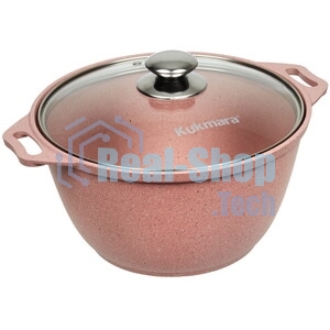 Кастрюля Kukmara к41tsr а/пр литая 4,0 л стекл/кр Trendy style rose