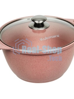 Кастрюля Kukmara к41tsr а/пр литая 4,0 л стекл/кр Trendy style rose