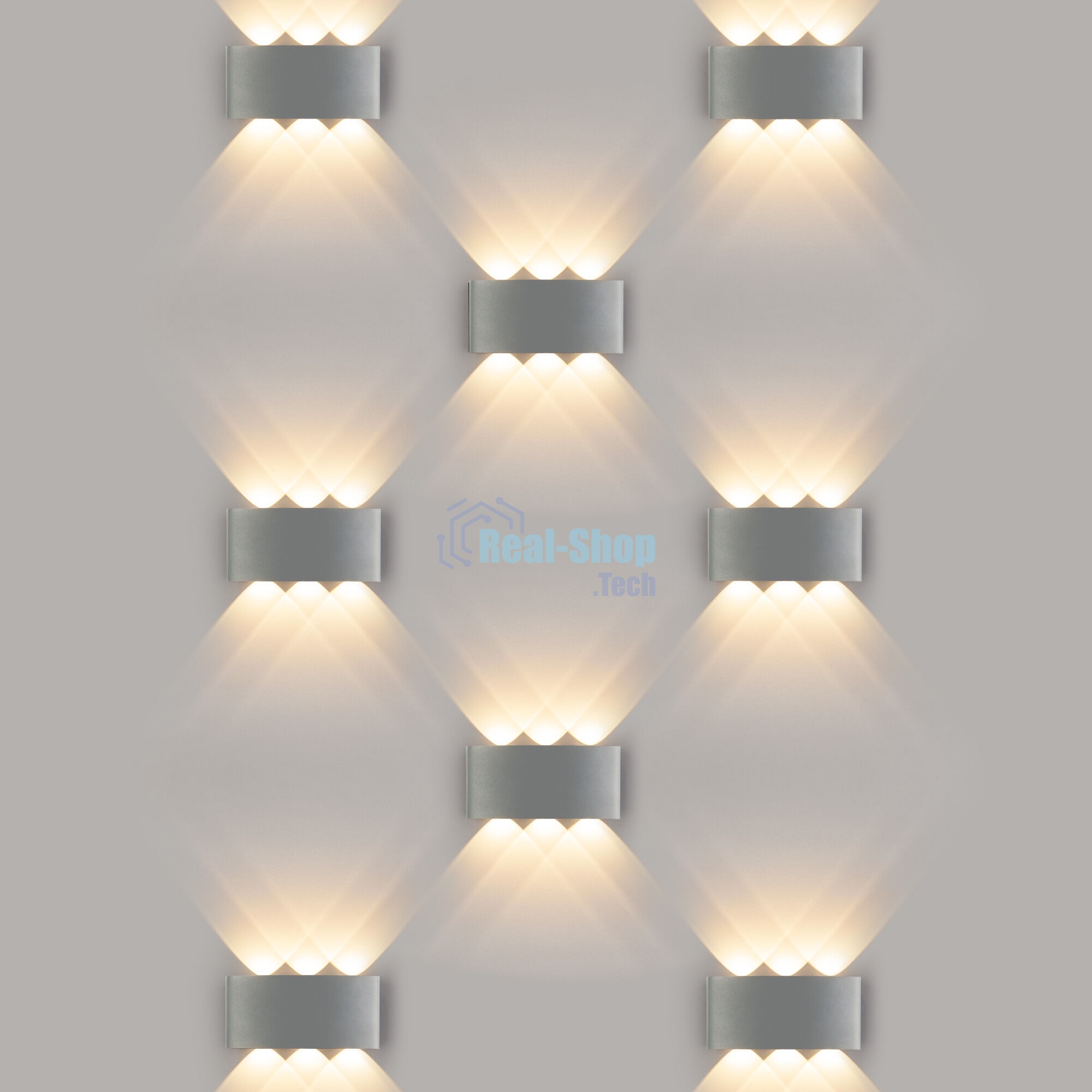 1551 TECHNO LED / Светильник садово-парковый со светодиодами TWINKY TRIO серый