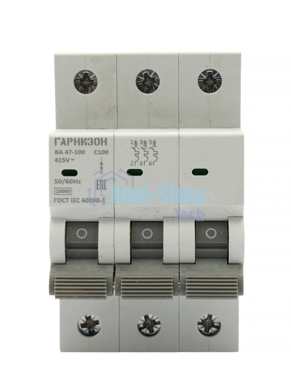 Автоматический выключатель Гарнизон CB-47100-3-100-10-C, ВА 47-100, 3P, 100А, 10kA (С)