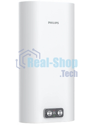 Водонагреватель электрический Philips YB AWH1616/51(50YB) белый, накопительный, 50 л, 2 кВт, настенный, вертикальный, плоский корпус, бак из нержавеющей стали, сухой ТЭН, механическое управление с LED-дисплеем
