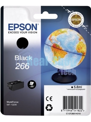 Картридж струйный Epson T266 (C13T26614010) черный (250 стр) для WF-100