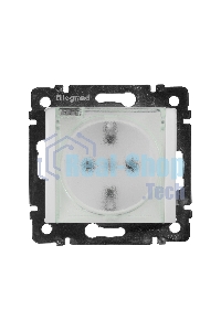Розетка Legrand Valena 774220 влагозащищенная IP44 с заземлением с крышкой и защитными шторками (белая)