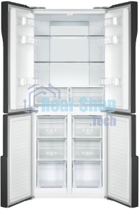 Холодильник Maunfeld MFF181NFSB черная сталь трехкамерный 320/154л морозилка снизу, Total No Frost, Side by Side