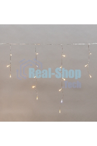 Гирлянда светодиодная Neon-night Айсикл (бахрома) 5х0,6м, с эффектом мерцания, прозрачный провод, IP44, 230В, диоды теплые белые, 112LED