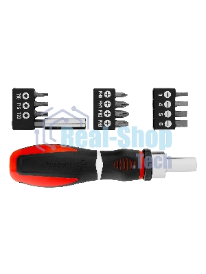 Отвертка реверсивная Matrix, набор бит, 11 шт., CrV