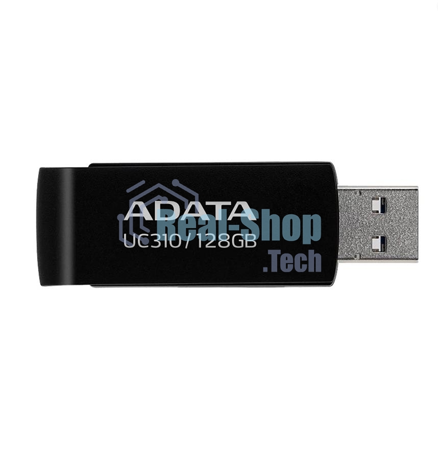 Флешка USB ADATA UC310 (UC310-128G-RBK), 128Gb, USB 3.2 Gen 1, R/W 100/30, черный