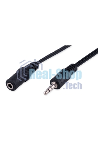 Кабель-удлинитель аудио Cablexpert CCA-423-2M-N, Jack 3.5(M)/Jack 3.5(F), 2м, черный, пакет