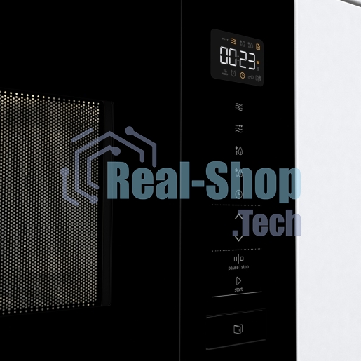 Встраиваемая микроволновая печь Gorenje BM201SG3BG, 20 л, 5 уровней мощности, 8 автопрограмм, сенсорное управление, дисплей, гриль, поворотный стол, AquaClean, автоменю черный