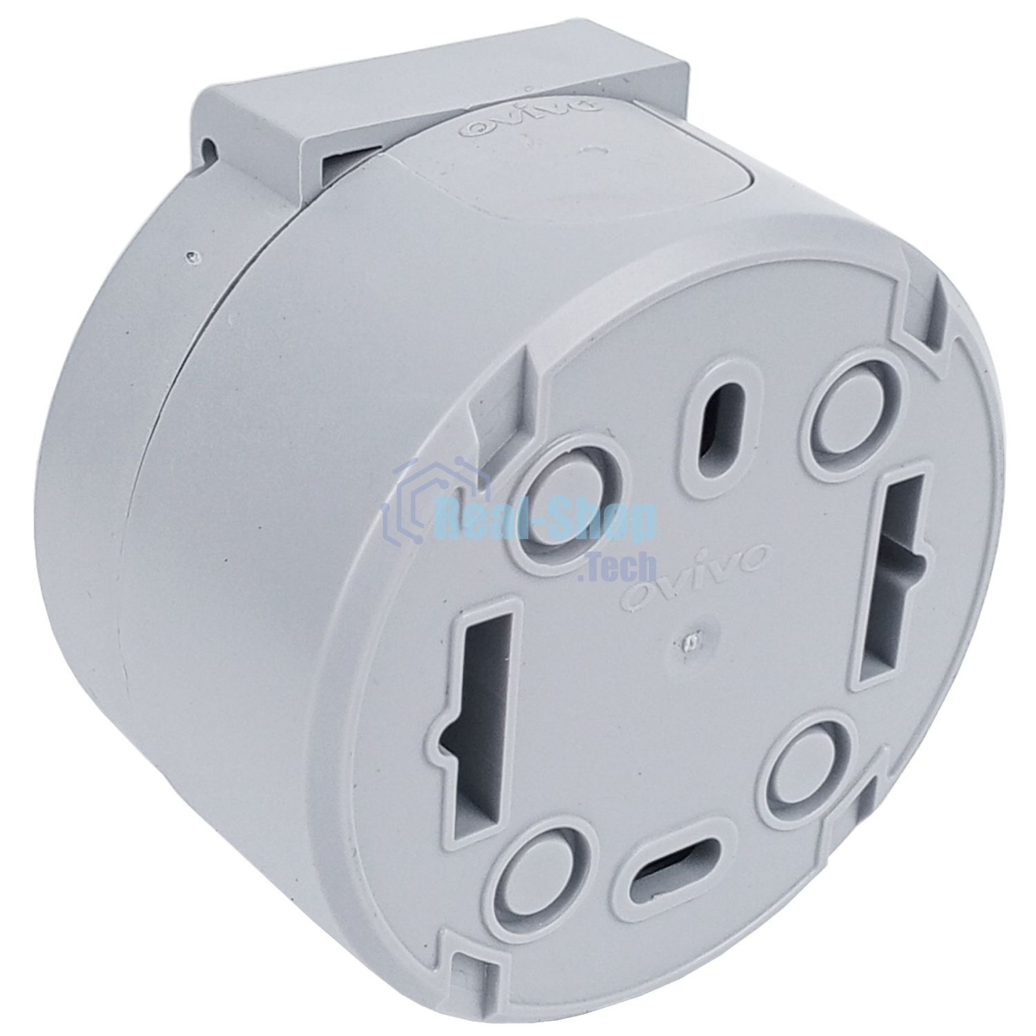 Ovivo Розетка с/з с крышкой, IP54, ОУ, ИксВан (xONE), серый, 406-240000-249