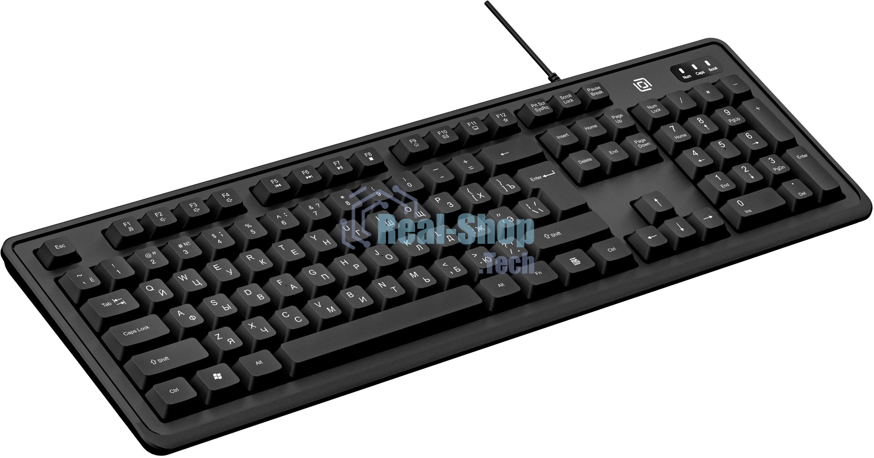 Клавиатура Oklick K175 проводная, USB Type-A, чёрный