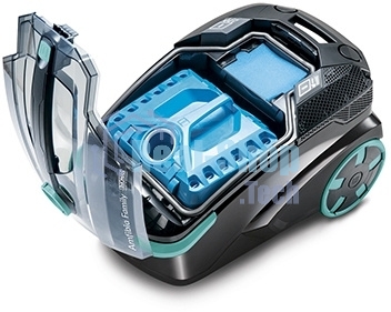 Моющий пылесос Thomas DRYBOX AMFIBIA FAMILY черный/бирюзовый, 325/1700Вт, уборка влажная/сухая, пылесборник контейнер 2.6 л