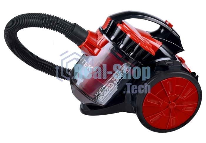 Пылесос Centek CT-2531 (красн/черн) мультициклон 1800/350Вт, стакан 1,5 л, телескоп металл. трубка