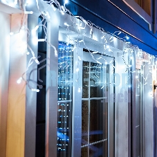Новогодние светоукрашения Neon-night Гирлянда Айсикл (бахрома) светодиодный, 4,8 х 0,6 м, белый провод, 220В, диоды белые