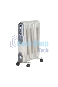 Обогреватель масляный Ресанта ОМПТ-12Н (12 секций) белый, 2500 Вт, 25 м2, термостат 67/3/5