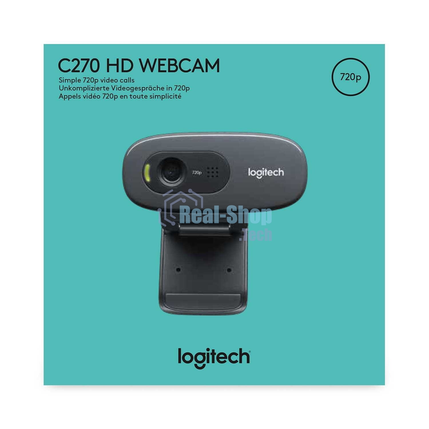 Веб-камера Logitech Webcam HD Pro C270, 3MP, 1280x720, Rtl