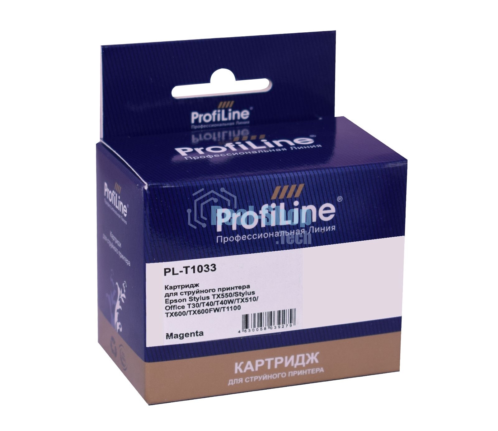 Картридж струйный ProfiLine PL-T1033 для принтеров Epson Stylus TX550/Stylus Office T30/T40/T40W/TX510/TX600/TX600FW/T1100 с чернилами Magenta 11,1 мл