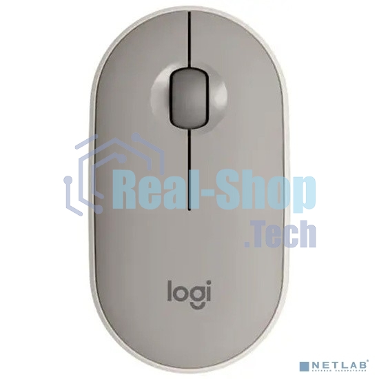 Мышь беспроводная Logitech Pebble M350 серый, 1000 dpi, радиоканал, Bluetooth, USB, кнопки - 3