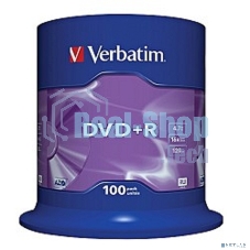 Диск DVD+R Verbatim 4.7Gb 16x Cake Box (100шт) (43551)