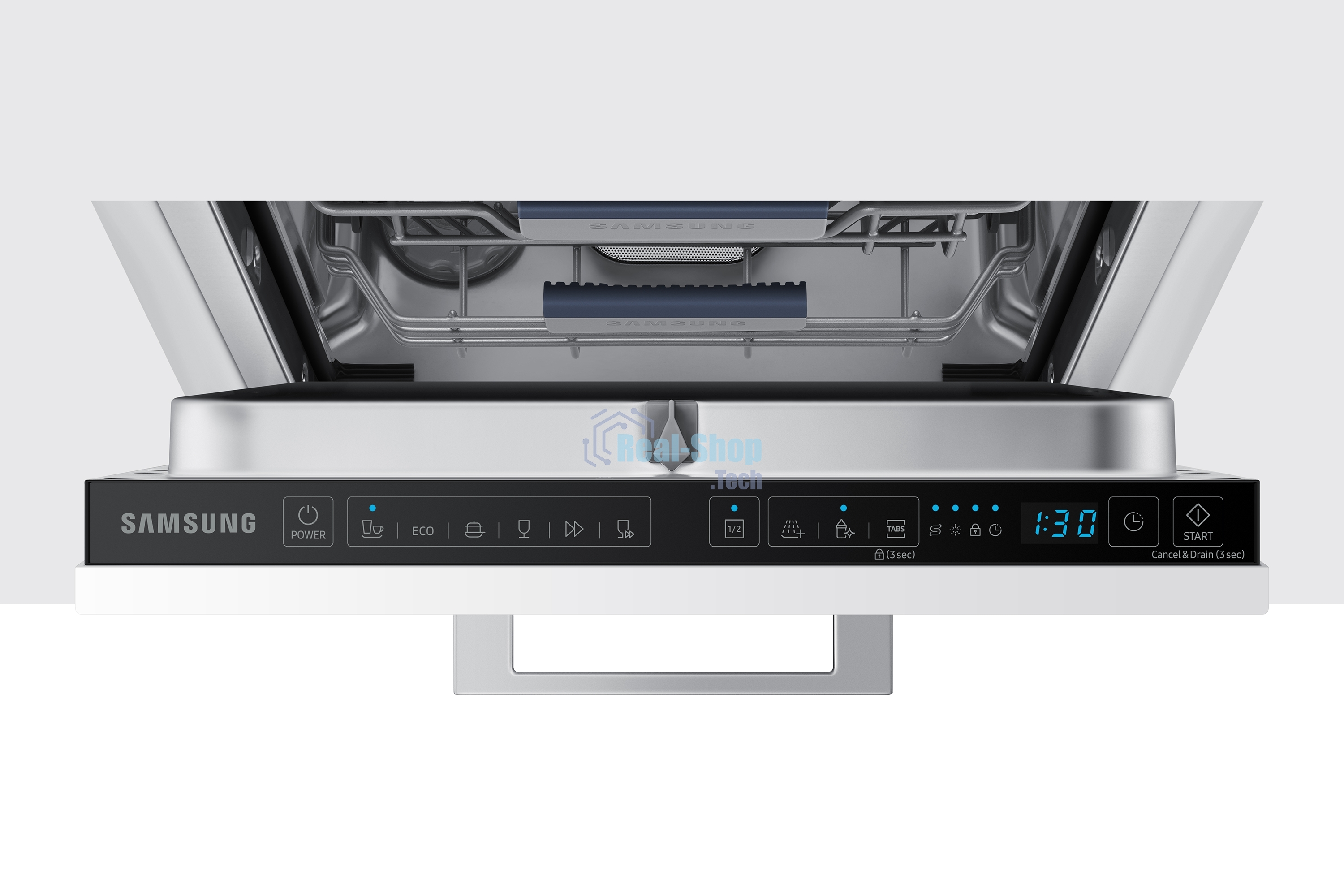 Встраиваемая посудомоечная машина Samsung DW50R4050BB/WT, черный, 45 см, 10 компл., 46 дБ, класс A+