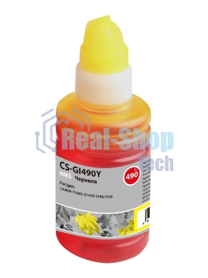 Чернила Cactus CS-GI490Y желтый 100мл для Canon PIXMA G1400, G2400, G3400