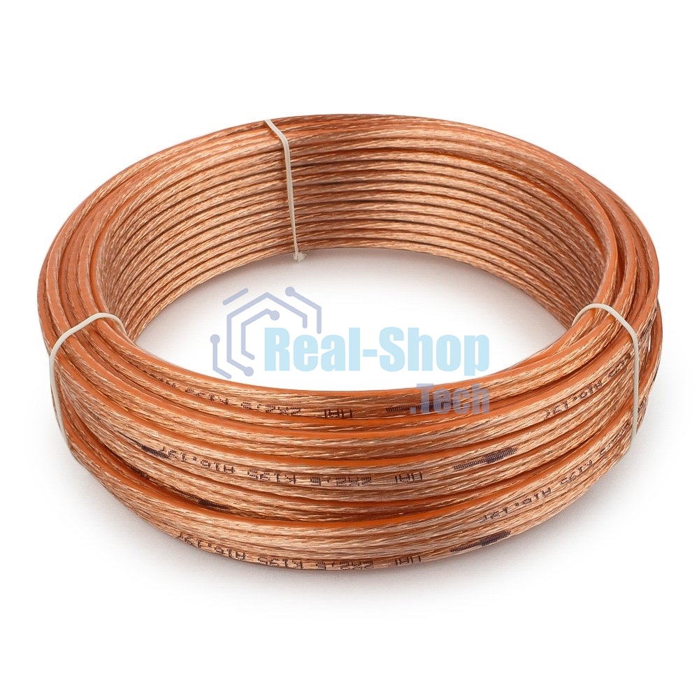Акустический кабель Cablexpert CC-TC2x2,5-15M, прозрачный,  15 м, бухта