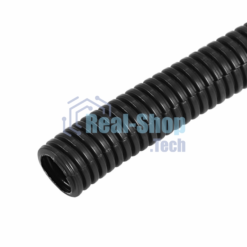 Трубa автомобильная гофрированная ПП, Ø4,6 мм, разрезная, бухта 100 м/уп.