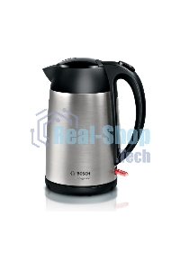 Чайник электрический Bosch TWK3P420 1.7 л, 2400 Вт, черный (корпус: нержавеющая сталь)