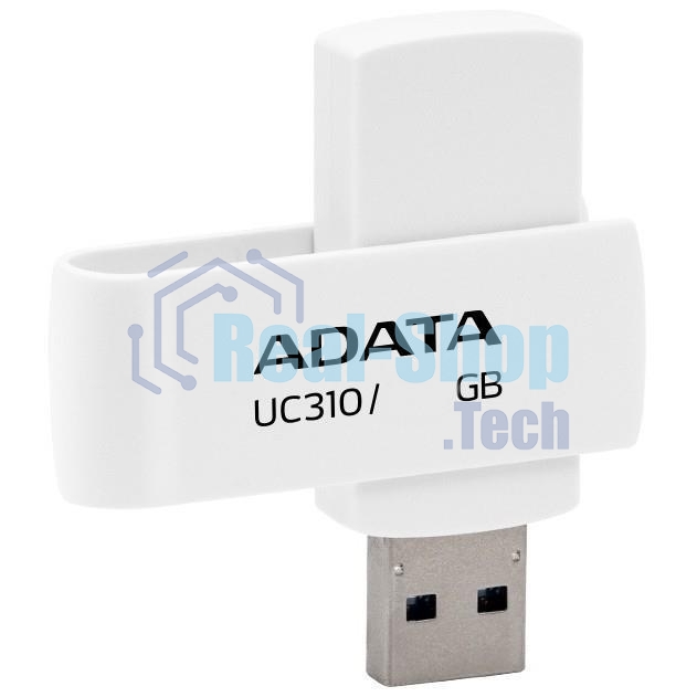 Флешка USB ADATA UC310 (UC310-128G-RWH), 128Gb, USB 3.2 Gen1, R/W 100/30, белый