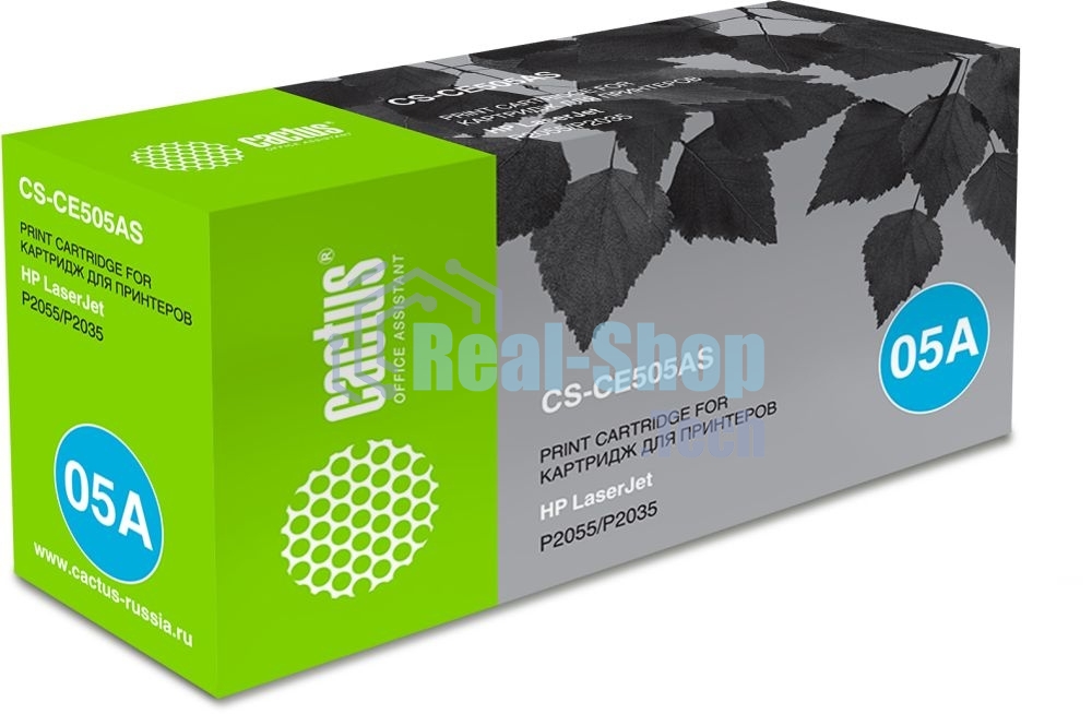 Картридж лазерный Cactus CS-CE505AS черный (2300 стр.) для HP LJ P2055/P2035