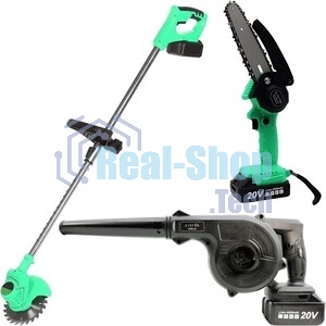 Набор аккумуляторного инструмента ZITREK (GreenCut 20, ZKBL20, GreenSaw 20 Extra Power) 3 в 1, 1х2.0Ач, 1х4.0Ач
