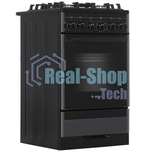 Плита газовая Gefest ПГ 5500-02 0115 черный, конфорок 4 шт, духовка 52 л, 50 см x 85 см x 58.5 см