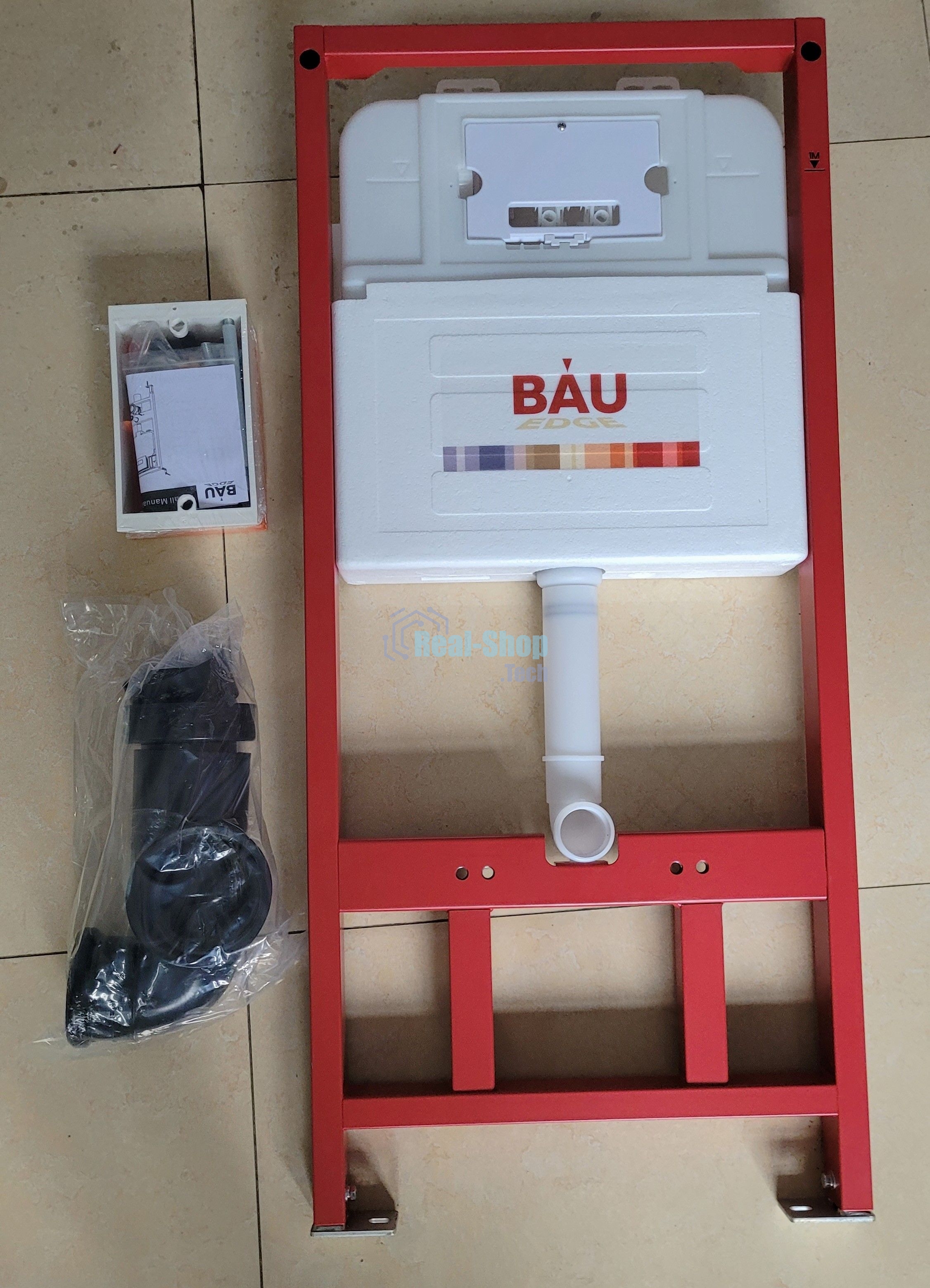Инсталляция BAU PRO для подвесного унитаза, клавиша смыва BAU Stil для инсталляции, бронза