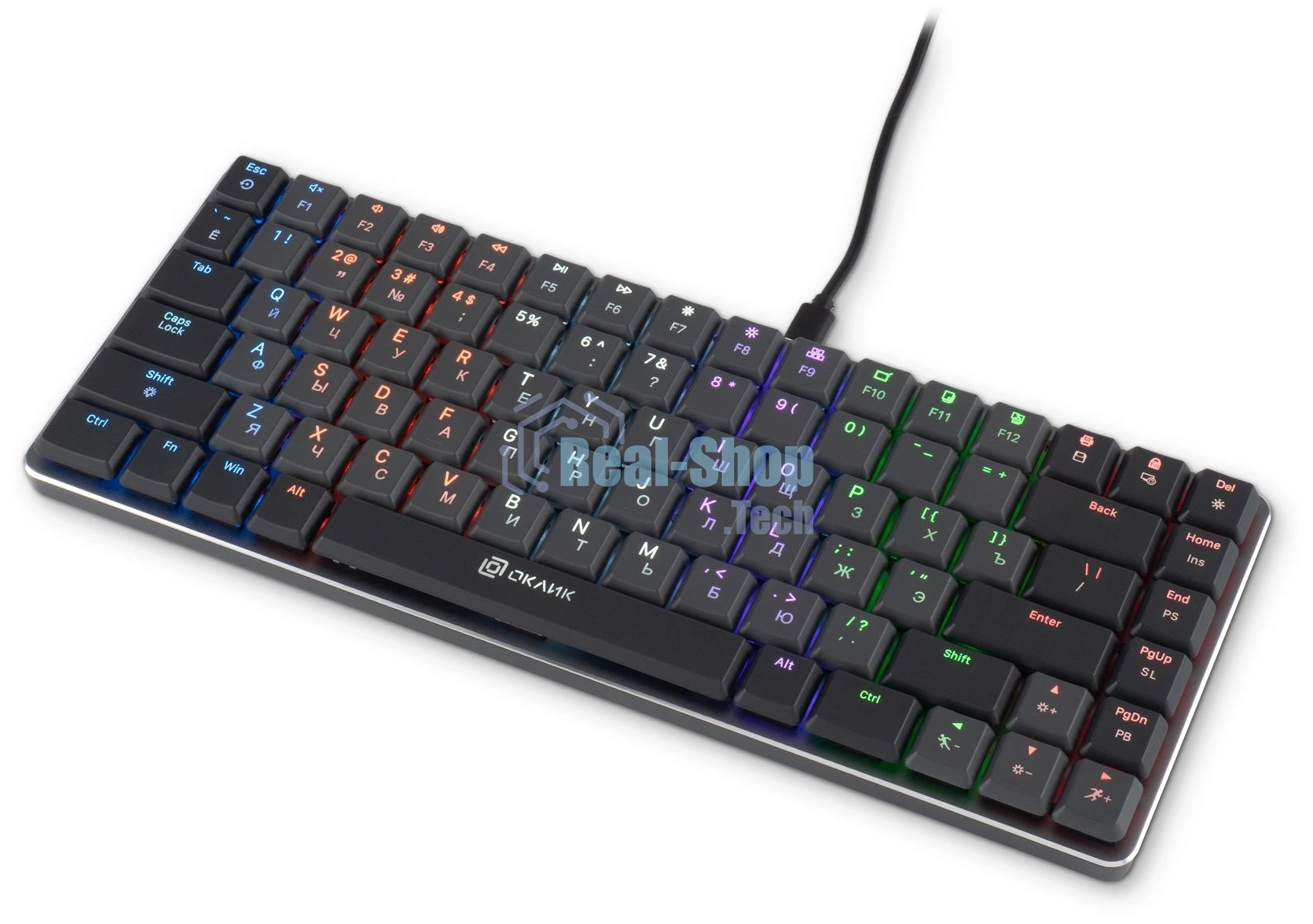 Клавиатура Oklick K615X проводная, USB Type-A, чёрный