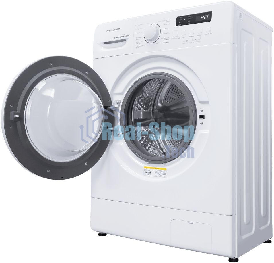Стиральная машина Maunfeld MFWM127WH051D белый, загрузка фронтальная 7 кг, 1200 об/мин., класс: А+++