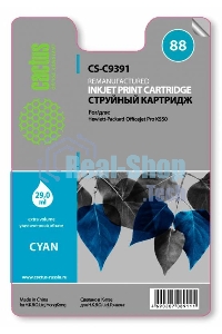 Картридж струйный Cactus CS-C9391 голубой для №88 HP Officejet Pro K550 (29мл)