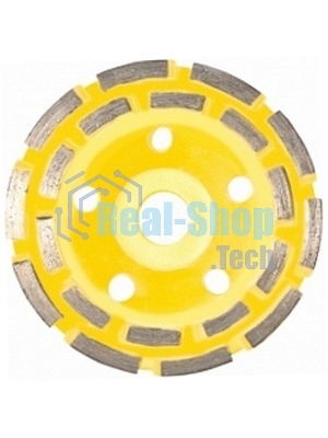 Чашка шлифовальная STAYER PROFESSIONAL 33381-125 алмазная сегментная двухрядная высота 22.2мм 125м