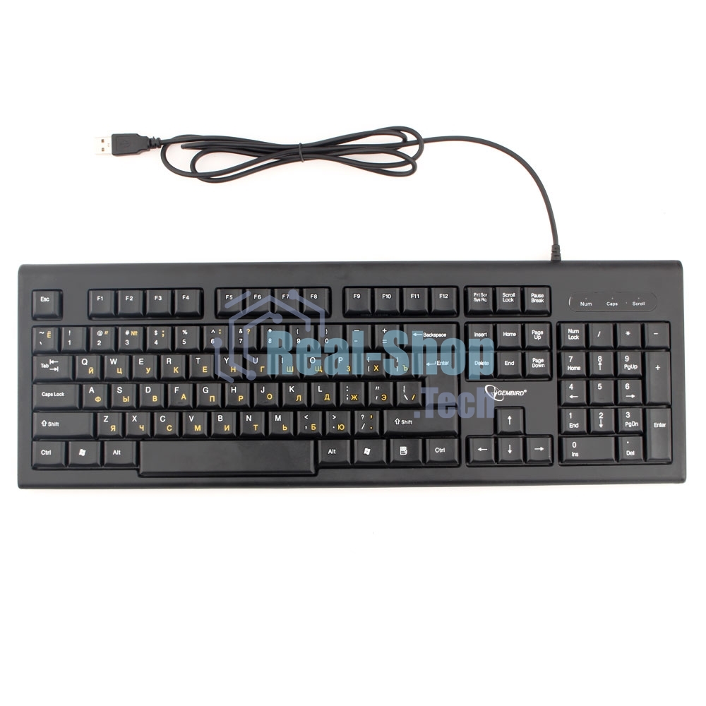 Клавиатура проводная Gembird KB-8354U-BL USB, черный
