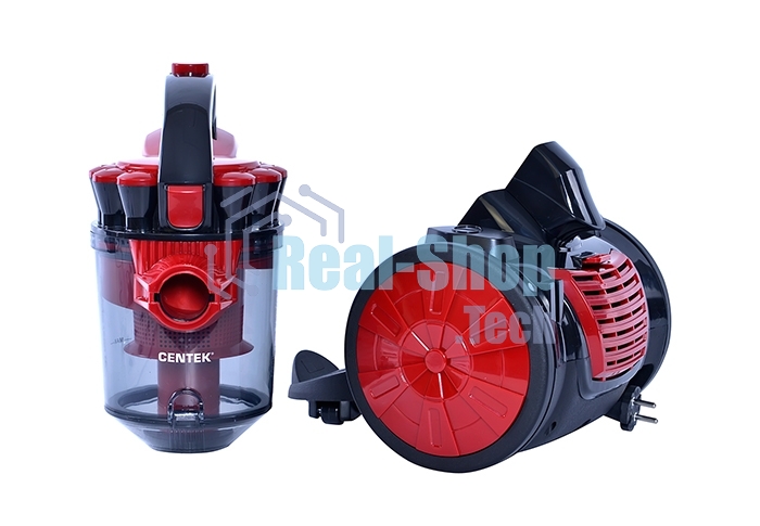 Пылесос Centek CT-2531 (красн/черн) мультициклон 1800/350Вт, стакан 1,5 л, телескоп металл. трубка