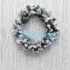 Заснеженный еловый венок Neon-night Ø 45 см, ПВХ