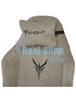 Кресло игровое Бюрократ Knight N1 Fabric бежевый Light-21, с подголов. крестовина металл