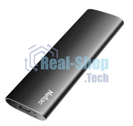 Внешний SSD Netac Z SLIM, 500 Gb, USB 3.2 Gen 2 Type-C, R/W 550/480, черный