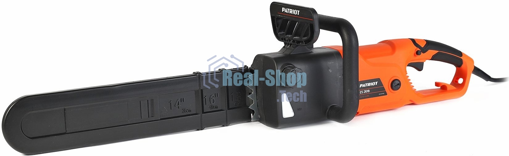 Пила цепная электрическая PATRIOT ES 2618, 2.5кВт,18' шина, продольный двигатель, плавный пуск, бесключевая натяжка цепи