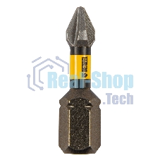 Набор бит торсионных Denzel PH1x25 мм, лазерная обработка шлица, сталь S2, 10 шт.