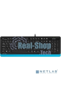 Комплект клавиатура + мышь A4Tech Fstyler F1010 клав:черный/синий мышь:черный/синий USB Multimedia