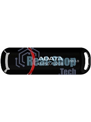 Флешка USB ADATA UV150 (AUV150-32G-RBK), 32Gb, USB 3.0, R/W 100/30, черный